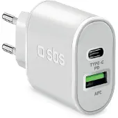 SBS TRAVEL CHARGER USB-C + USB-A 20W (TETRPD20W)