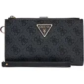 GUESS Kukkaro 'LAUREL II SLG DBL ZIP ORGNZR' harmaa / musta