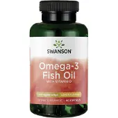 Swanson Health Omega-3 kalaöljy ja D-vitamiini - 60 kapselia
