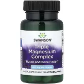 Swanson Health Kolminkertainen magnesiumkompleksi, 400mg - 30 kapselia