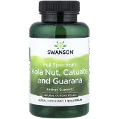 Swanson Health , Koko Aikainen Kola Nut, Catuaba ja Guarana, 90 Kapseli