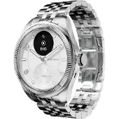 Withings ScanWatch Nova Brilliant Edition, 39 mm:n hybridi-älykello, hopea