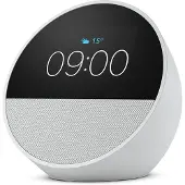 Amazon Echo Spot (2024) -älykäs herätyskello, valkoinen