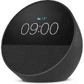 Amazon Echo Spot (2024) -älykäs herätyskello, musta