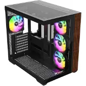 Thermaltake View 380 WS ARGB, Midi Tower, PC, Musta, ATX, mikro ATX, Mini-ITX, SPCC, Karkaistu lasi, Pelaaminen (CA-1Z2-00M1WN-WS)