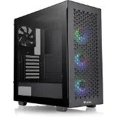 Thermaltake CA-1S3-00M1WN-03 -miditornikotelo ikkunalla ja RGB-valaistuksella, musta