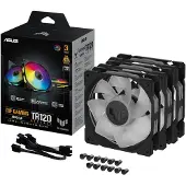 Asus TUF Gaming case fans TR120 ARGB 120 mm 3 pieces black with transparent blades, AURA Sync regulation, reverse blade, 2000 rpm, 28 mm frame (90DA00D0-B09020)
