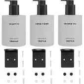 Blomus Kirei lasipullot seinätelineellä 3-pack Valkoinen, kiinnitetään ruuveilla