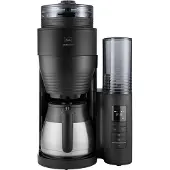 Melitta AromaFresh Therm Pro 8 kupin -kahvinkeitin termoskannulla kahvimyllyllä, musta