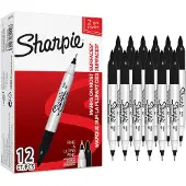 Sharpie Twin Tip, Ohut pää, Musta, Musta, Harmaa, Ohut/erittäin ohut, 0,5 mm, 0,9 mm (S0811100)