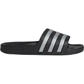 Adidas Originals Rantakengät 'ADILETTE AQUA' musta / hopea
