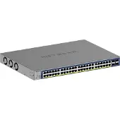 Netgear GS752TXP - Verkkokytkin, Musta