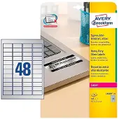 Avery Zweckform Heavy Duty Labels, Silver
