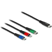 DeLOCK – USB Charging Cable 3 in 1 USB Type-C to Lightning / Micro USB / USB Type-C 1 m (86596)