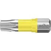Wiha 41593, Pora, 25 mm, Kromi-vanadiiniteräs (Cr-V), Kuusikulmainen varsi, Ruostumaton teräs, Keltainen, 5 kpl