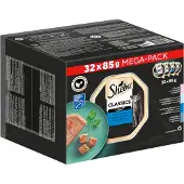 Sheba 32 x 85 g -rasialajitelma Classics in Pastete kissan märkäruoka