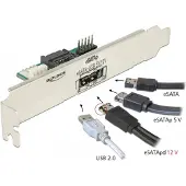 DeLOCK – Slot bracket 1 x eSATApd 5 V / 12 V (63921)