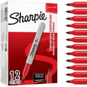 Sharpie Fine Point, Ohut pää, Punainen, Monivärinen, Hienojakoinen, AP, Metalli, Paperi, Muovi (S0810940)