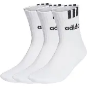 Adidas Urheilusukat '3-Stripes Linear' musta / valkoinen