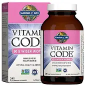 Garden of life , Vitamin Code Whole Food Multivitamiini naisille, 50 +, 240 kasviskapselia