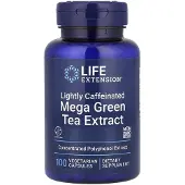 Life Extension , Mega Green Tea -ekstrakti, Vähäkahvinen, 100 kasvissyönti kapselia (725 mg per kapseli)