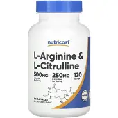 Nutricost , L-Arginiini & L-Sitruunahappo, 120 Pillereitä