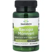 Swanson Health Bacopa Monnieri 10:1 -uute, 50 mg - 90 kapselia