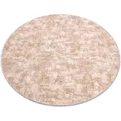 Rugsx Alfombra SOLID beige 30 HORMIGÓN circulo 100 cm