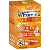 Asepta D3- ja K2-vitamiini MK7 -tipat – 10 ml