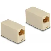 DeLOCK 88034, RJ-45, Beige, Naaras/naaras, Suora, ABS, Cat8.1
