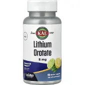 Kal , Liitumin Orotate, Lemon Lime , 5 mg, 90 Mikrotabletteja