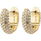 Pilgrim Lona Recycled Chunky Crystal Huggie Hoops - Gold - ONE SIZE