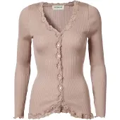 Rosemunde Rwbabette Ls V-Neck Regular Lace Ca - Pink - L