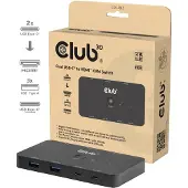 Club 3D USB-C KVM-kytkin, HDMI 4K60Hz + 3x USB-A 5 Gbps + PD 100W, musta