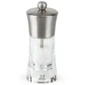Peugeot Ouessant Salt Mill in Stainless Steel and Acrylic 14 cm