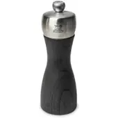 Peugeot Fidji Wooden & Stainless Steel Salt Mill in Graphite 15 cm