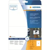 Herma 9535, Valkoinen, Itse kiinnittyvä tulostintarra, A4, Polyolefiini, Laser, Kiinteä