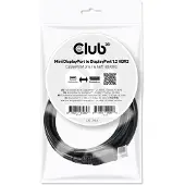 Club 3D Mini DisplayPort - DisplayPort 1.2a -näyttökaapeli, 2m, musta