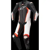 Alpinestars Missile V2 1-osainen nahkahaalari Musta/Valkoinen/Neonpunainen Miehet, size 52
