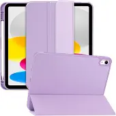Tech-Protect iPad 2022/2025 SmartCase Pen Tri-Fold Folio kotelo - Violetti