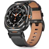 Tech-Protect Samsung Galaxy Watch Ultra 2024/2025/2026 Delta Pro -nahkahihna - 47mm - musta