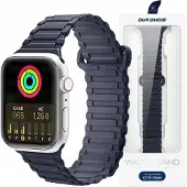 DUX -ranneke (Armor-versio) Apple Watch SE, 9, 8, 7, 6, 5, 4, 3, 2, 1 (41, 40, 38 mm) silikonimagneettiranneke, sininen