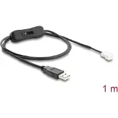 DeLOCK 91233, 1 m, USB A, Molex (3-pin), 5 V