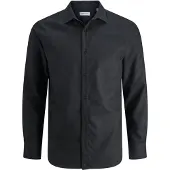 Jack & Jones Jjejoe Structure Shirt L/S Noos - Black - XXL