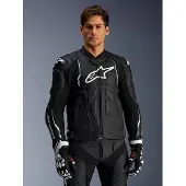 Alpinestars Dusk nahkatakki Musta/Valkoinen Miehet, size 52