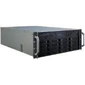 Inter-Tech 4U-4416L, Teline, Palvelin, musta, Hopea, ATX, EATX, mikro ATX, Mini-ITX, SSI EEB, Metalli, 4U (88887120)