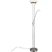TRIO Orson LED lattiavalaisin 180cm 27W+4,5W harjattu teräs