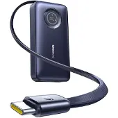 Baseus EnerCore CR11 10000mAh 45W Power Bank with Retractable USB-C Cable - Black - 10000 mAh