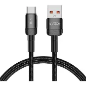 TechProtection ULTRABOOST EVO TYPE-C -KAAPELI 100W/5A 100CM MUSTA