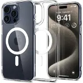 Spigen iPhone 15 Pro Max Ultra Hybrid Mag Kotelo - Valkoinen / Kirkas